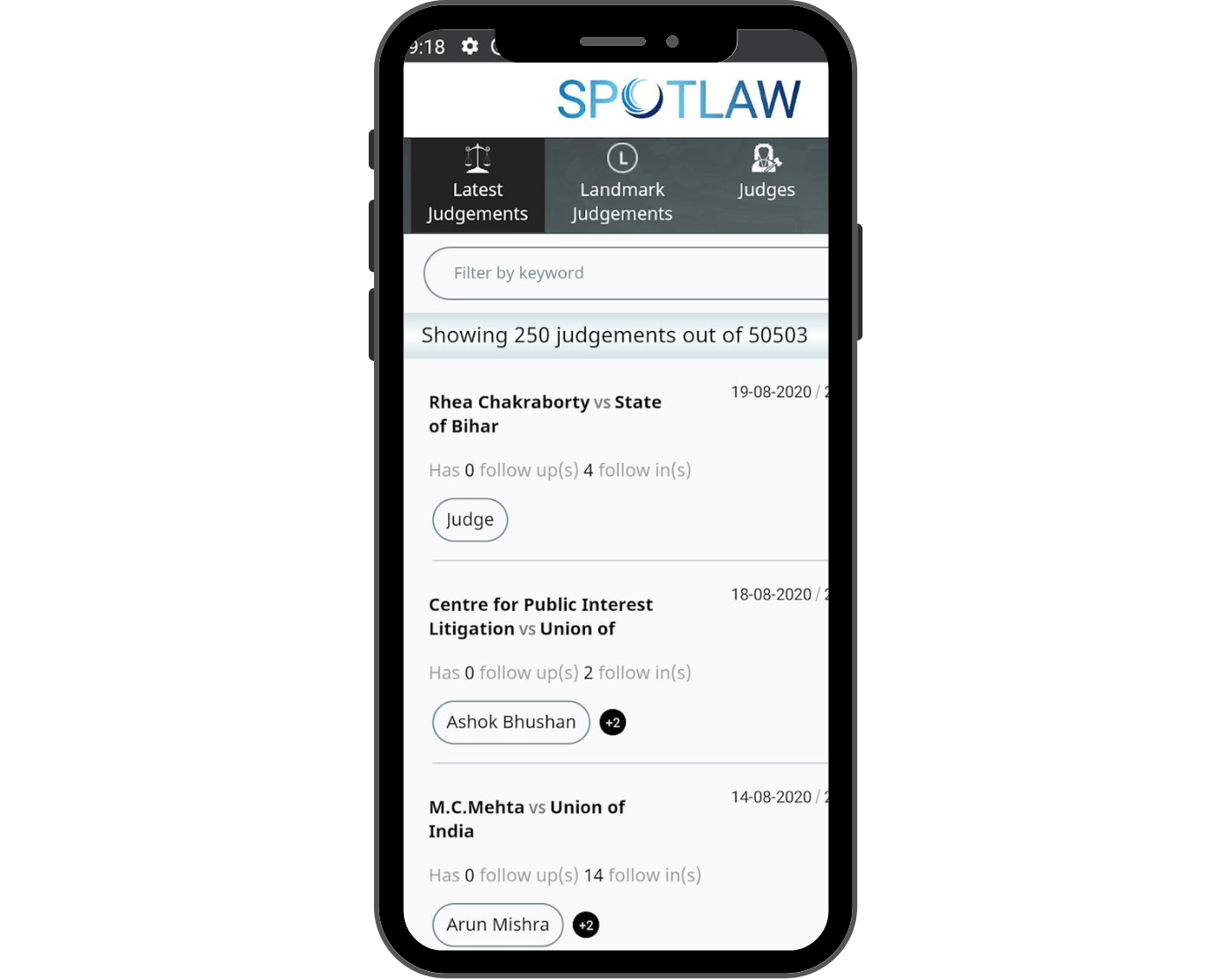 Spotlaw app 2