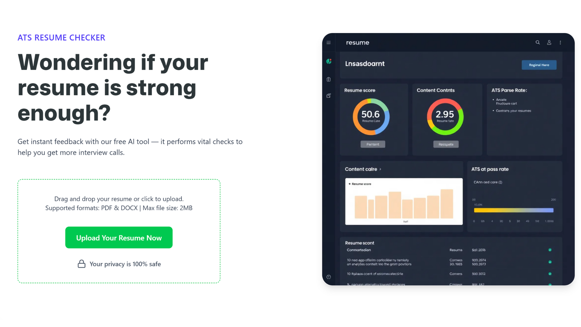 ATS-Compatible Resume Checker – AI Resume Analyzer