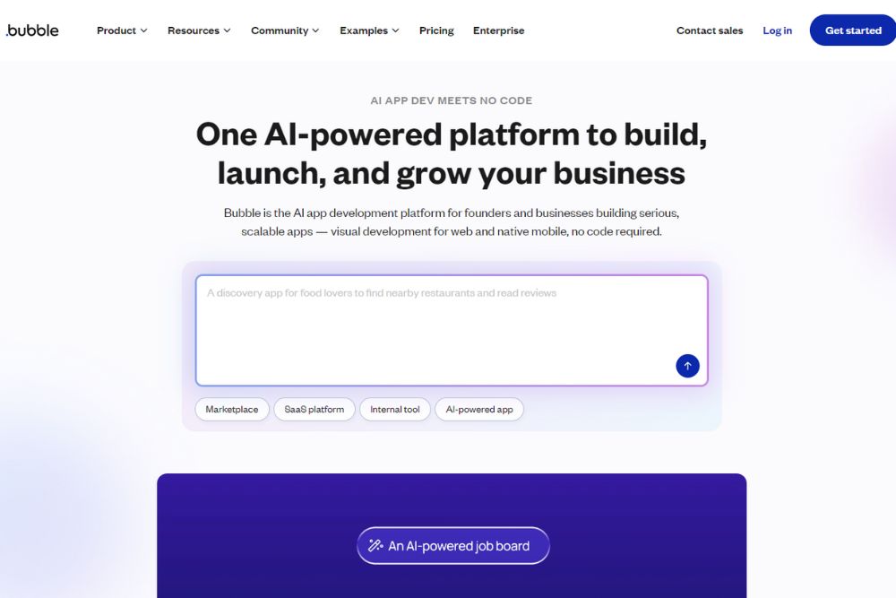 Bubble – Visual Web App Creation Without Coding